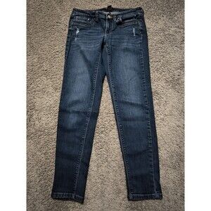 White House Black Market Skinny Straight Denim Jeans Girlfriend Women's Size 0